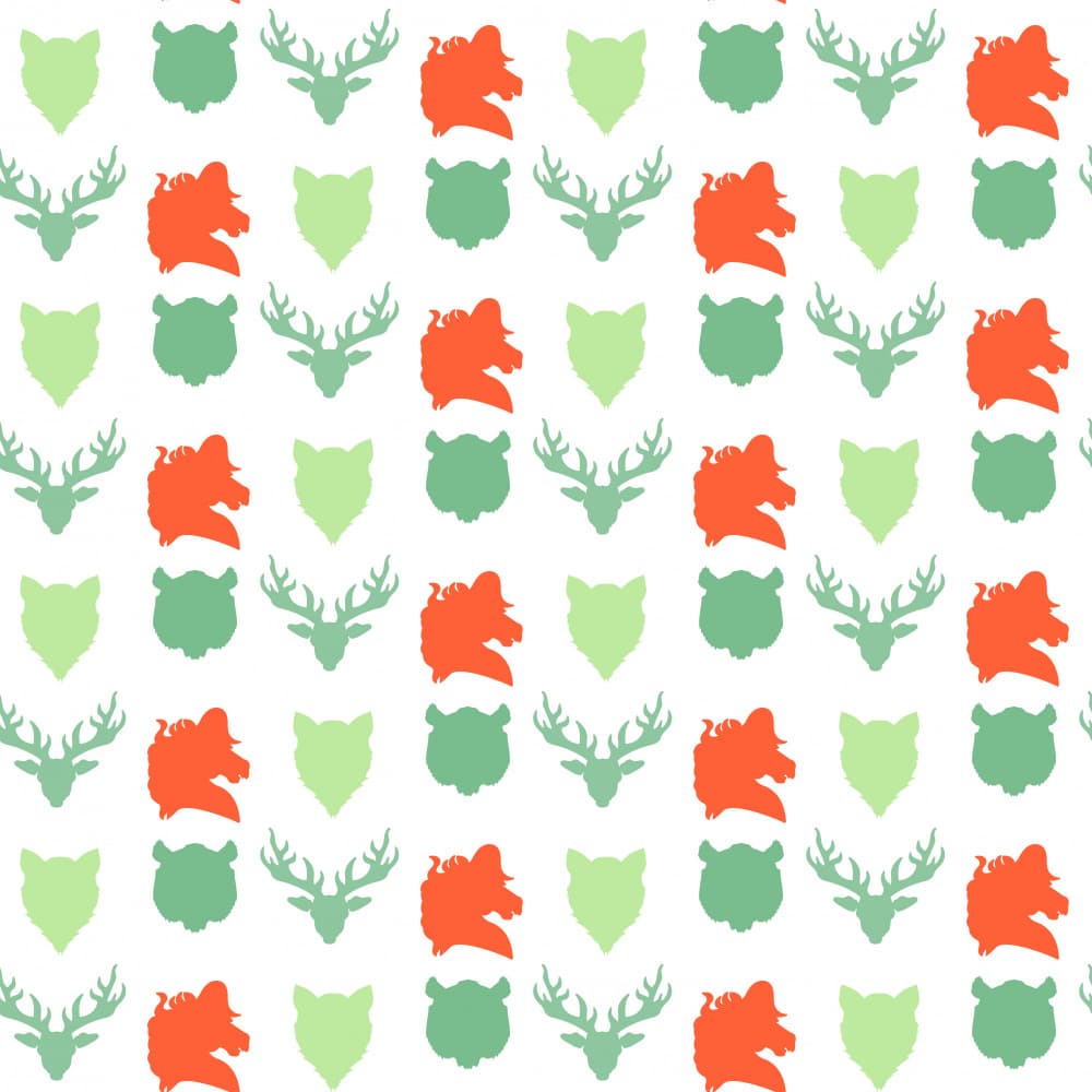 Woodland Animal Silhouettes by Marika Barsrsind — canvas wall art