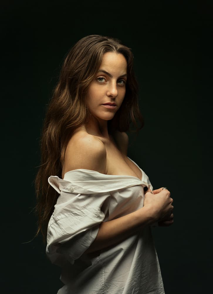 Elegant Woman Portrait by Sergey Khalemsky — canvas wall art