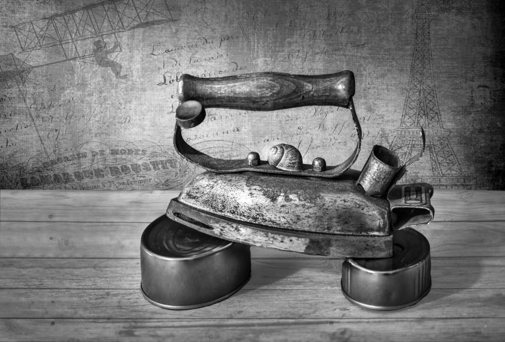 Vintage Parisian Iron by Montserrat Alviani — canvas wall art