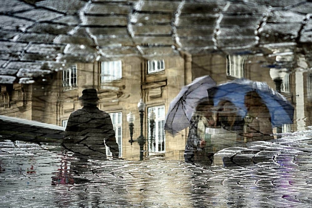 Rainy City Reflection by Gabi Pontes — canvas wall art
