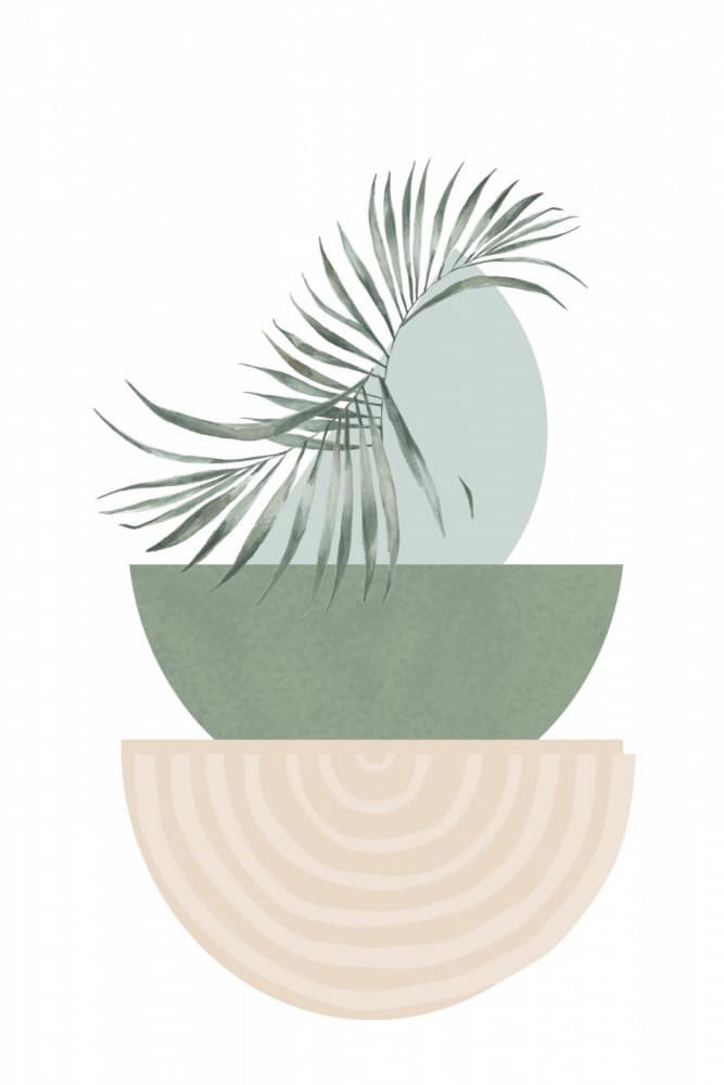 Calm Botanical Shapes by Sally Ann Moss — canvas wall art
