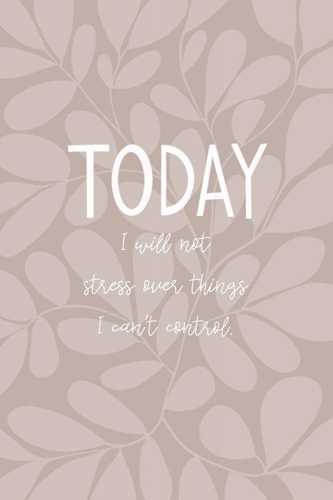 Today No Stress by EMELIEmaria — canvas wall art