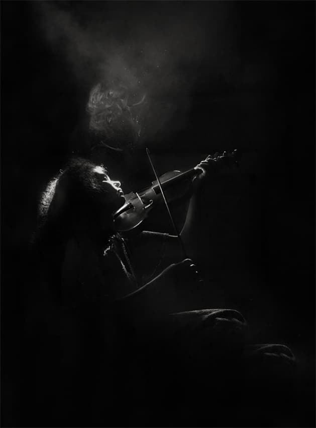 Soulful Violinist by Ileana Bosogea-Tudor — canvas wall art