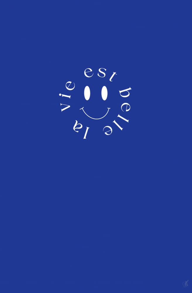 La Vie Est Belle Smiley by Anne-Marie Volfova — canvas wall art