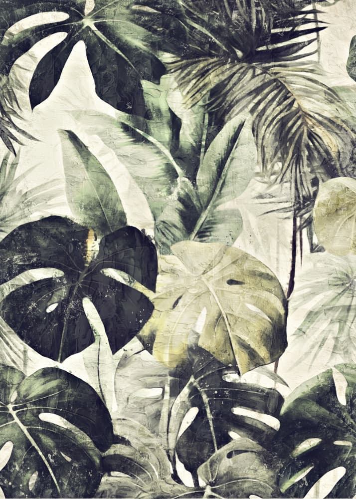 Vintage Jungle Leaves by Rafal Kulik — canvas wall art
