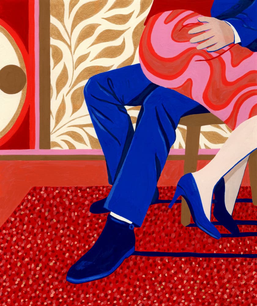 Stylish Couple Moment by Julie Lesouef — canvas wall art