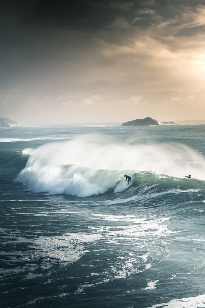 Golden Wave Ride by Ofodo — canvas wall art