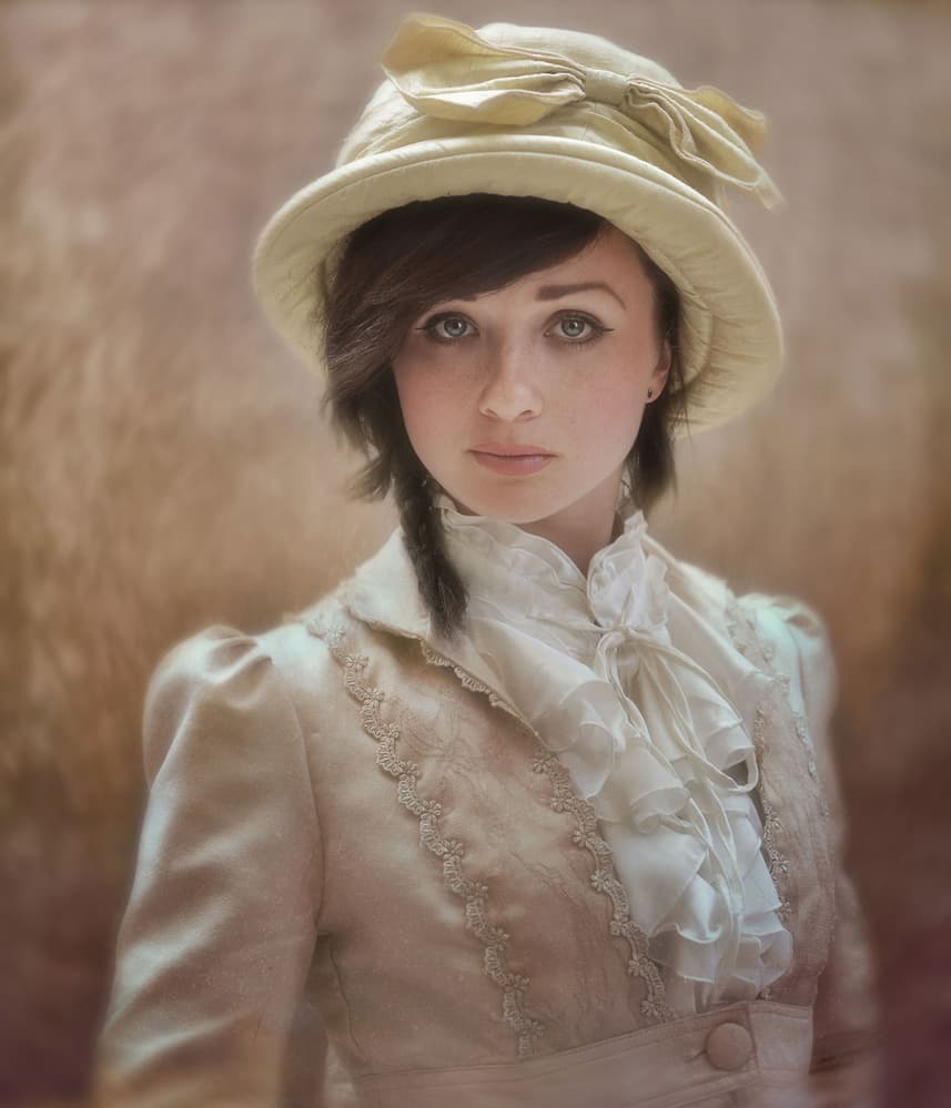 Vintage Lady Portrait by kenp — canvas wall art