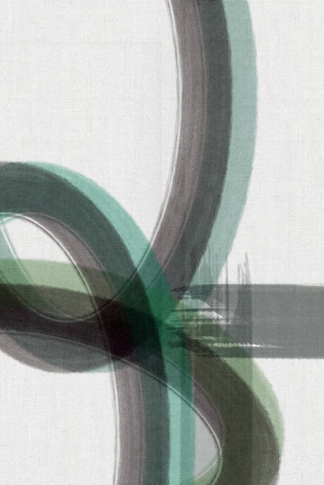 Modern Green Curves by cartissi — canvas wall art
