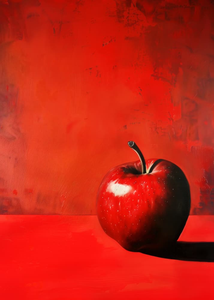 Vibrant Red Apple by Andreas Magnusson — canvas wall art