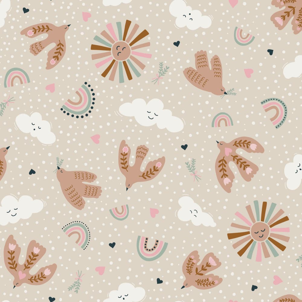 Whimsical Sky Pattern by Alexandra Weise — canvas wall art