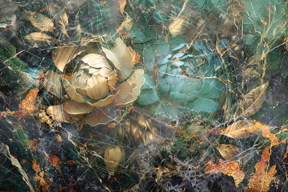 Opulent Marble Bloom by Rafal Kulik — canvas wall art