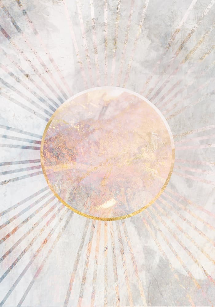 Sun worship golden universe by Sarah Manovski — canvas wall art