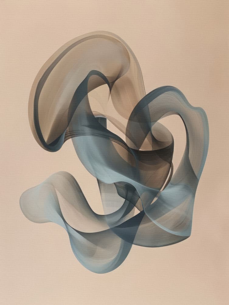 Elegant Abstract Flow by Bilge Paksoylu — canvas wall art
