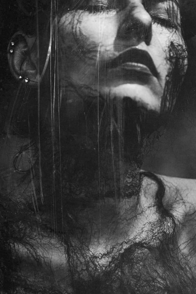 Moody Hair Portrait by Bogdan Bouşcă — canvas wall art