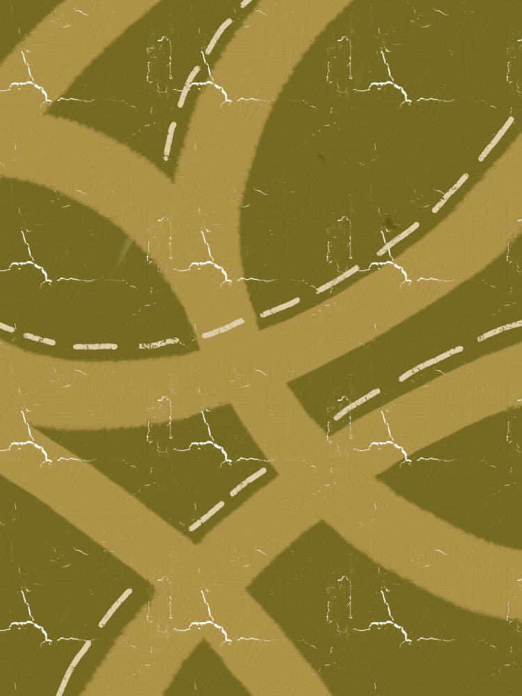 Winding Road Network by Yuli Saputra — canvas wall art