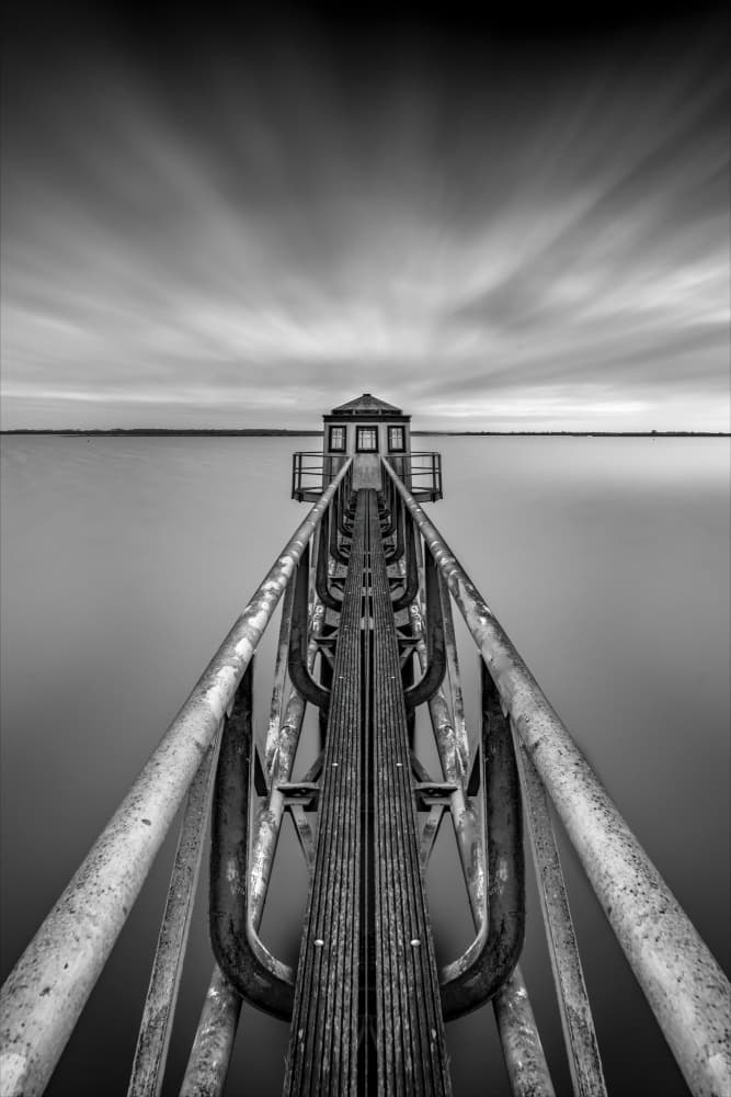 Minimalist Pier to Structure by Chris Coenders — canvas wall art