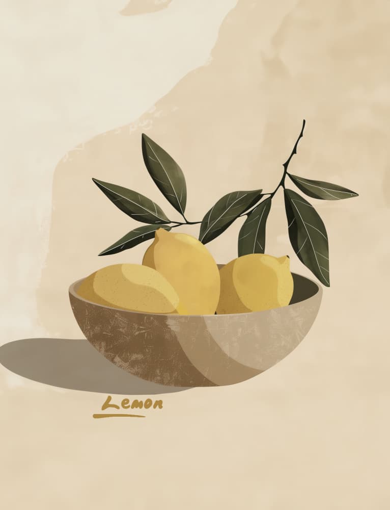Lemon Harmony by Emel Tunaboylu — canvas wall art