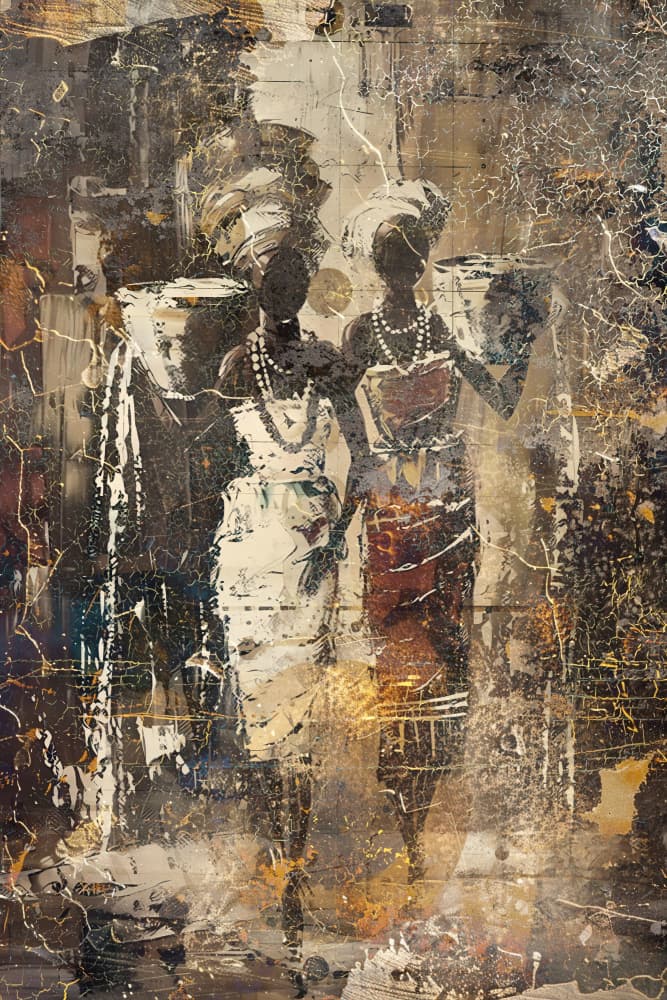 African Basket Carriers by Rafal Kulik — canvas wall art