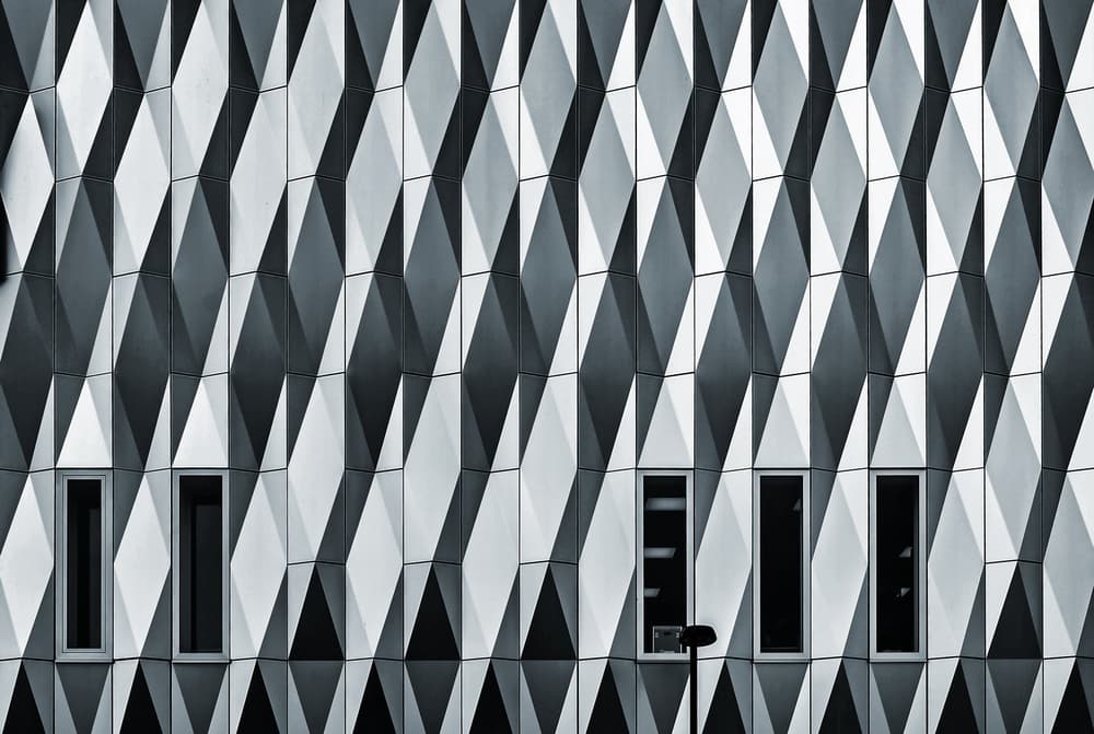 Modern Geometric Facade by Henk van Maastricht — canvas wall art