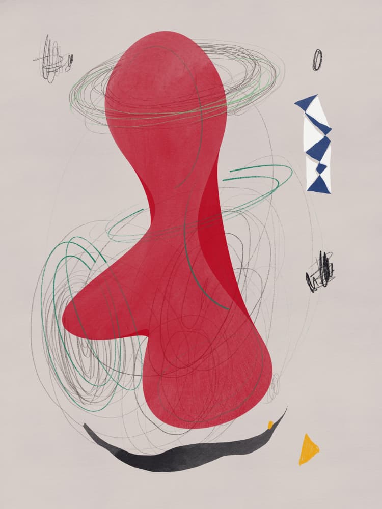 Abstract Red Energy by Little Dean — canvas wall art