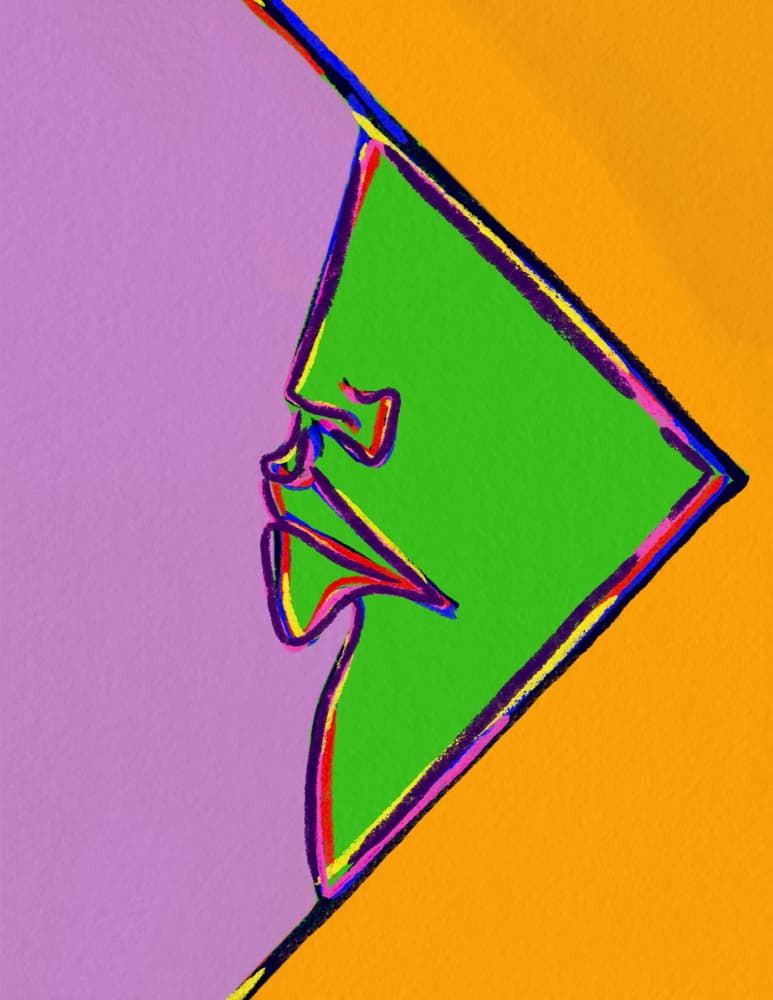 Colorful Pop Art Profile by JLC ART — canvas wall art