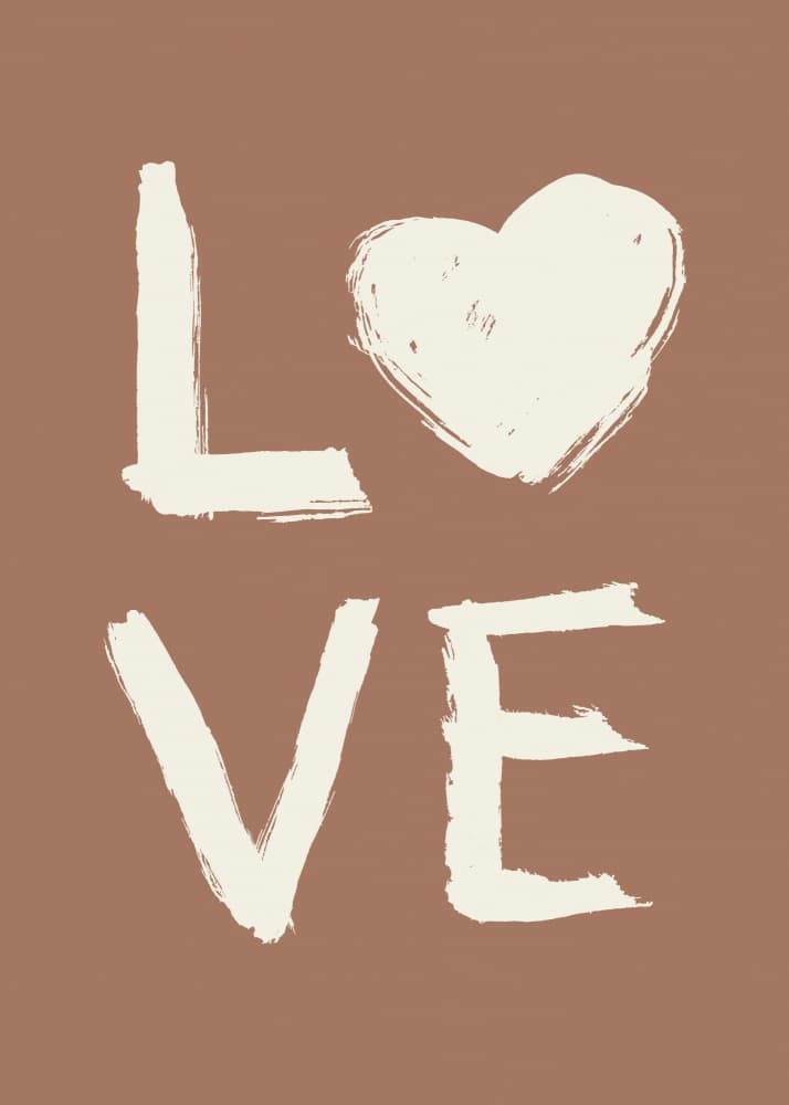 Rustic Love Typography by Aminah Eleonora — canvas wall art