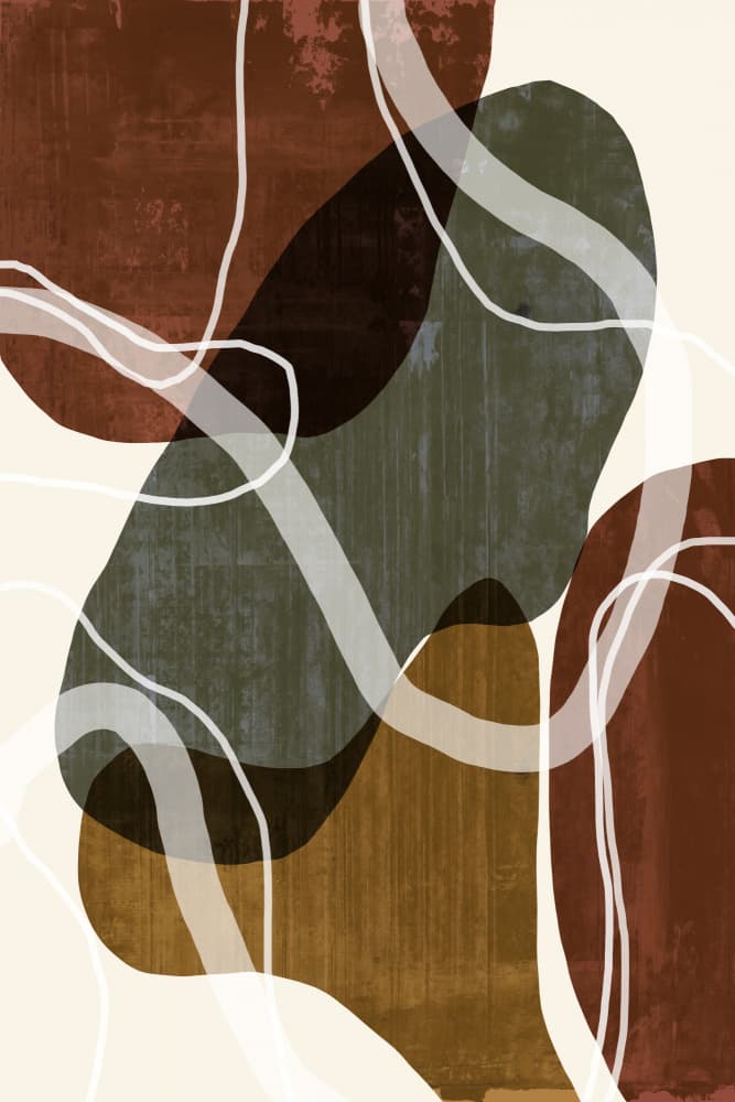 Earthy Abstract Shapes by cartissi — canvas wall art