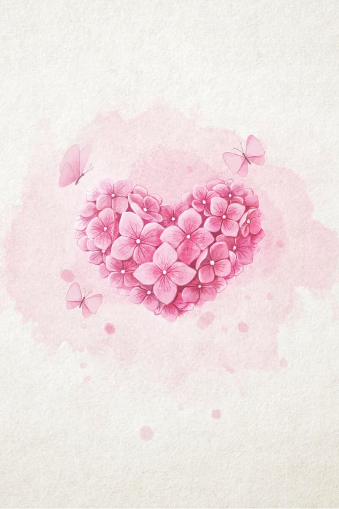 Sweet Pink Floral Heart by Xuan Thai — canvas wall art