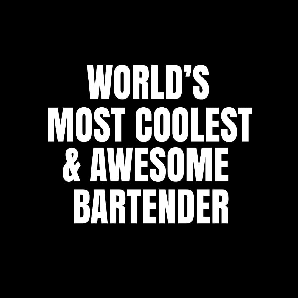 World's most coolest and awesome bartender by Happie Eagle — canvas wall art