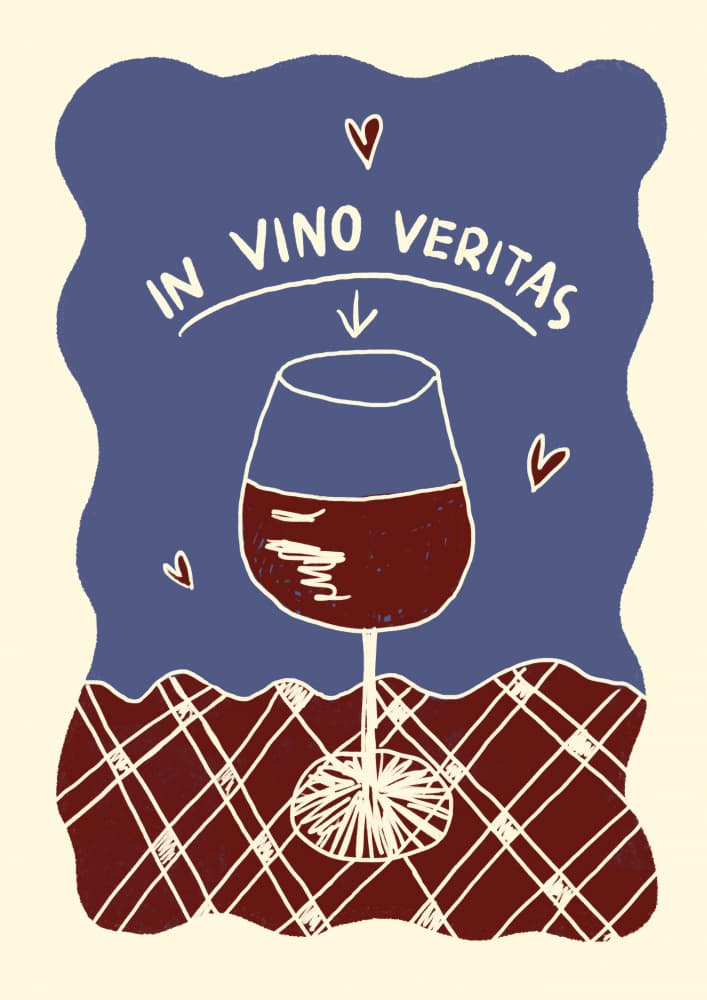 In Vino Veritas Wine by Studio Dolci — canvas wall art