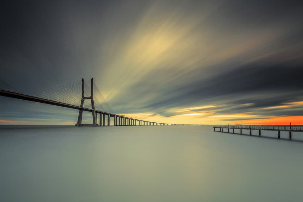 Ethereal Bridge Twilight by Thomas Siegel — canvas wall art