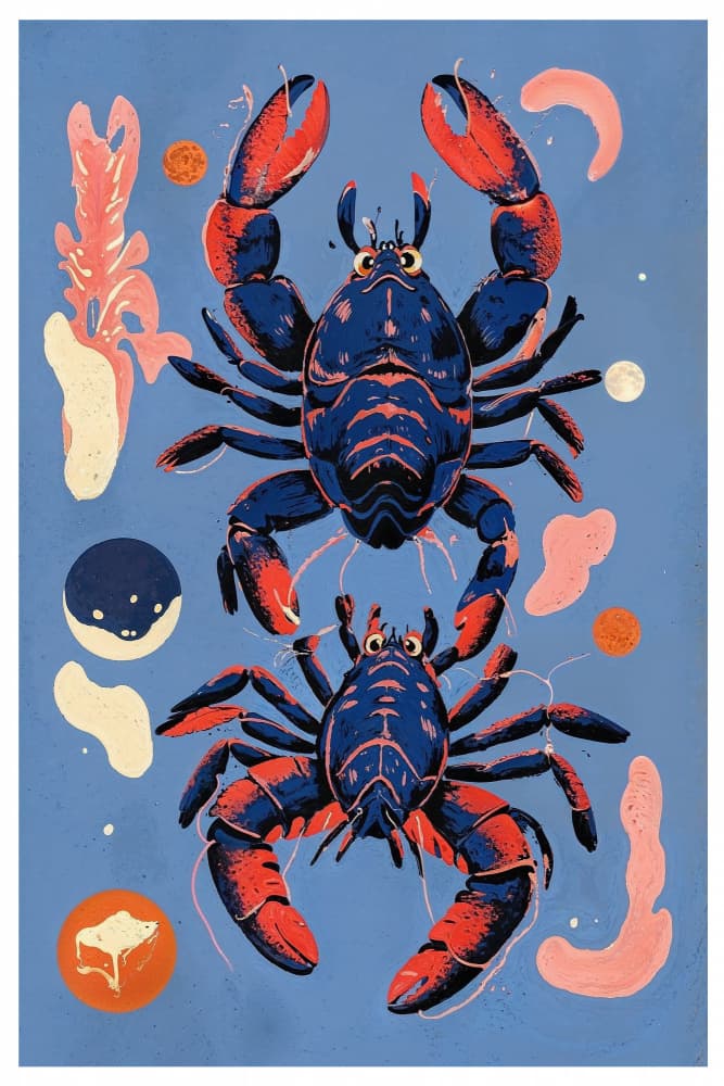 Cosmic Crustaceans by THE MIUUS STUDIO — canvas wall art