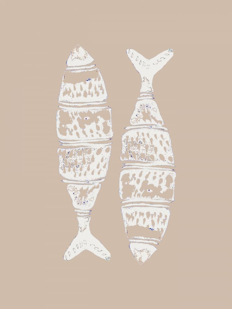 Rustic Sardine Pair by Elizabeth C — canvas wall art