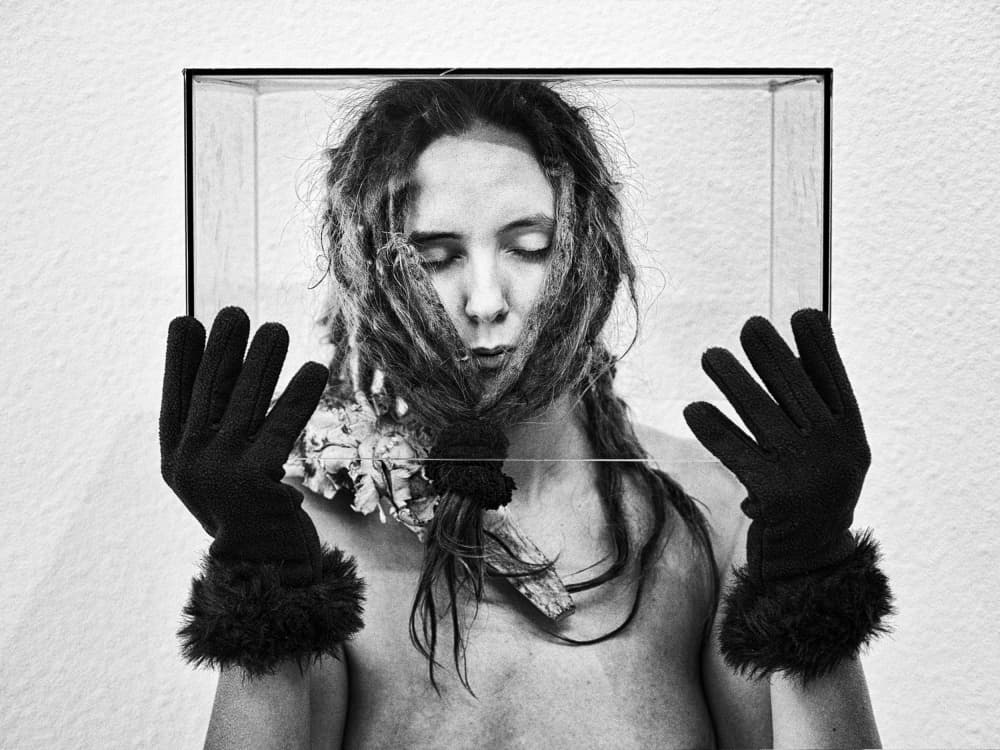 Contemplative Woman Framed by Ton Dirven — canvas wall art