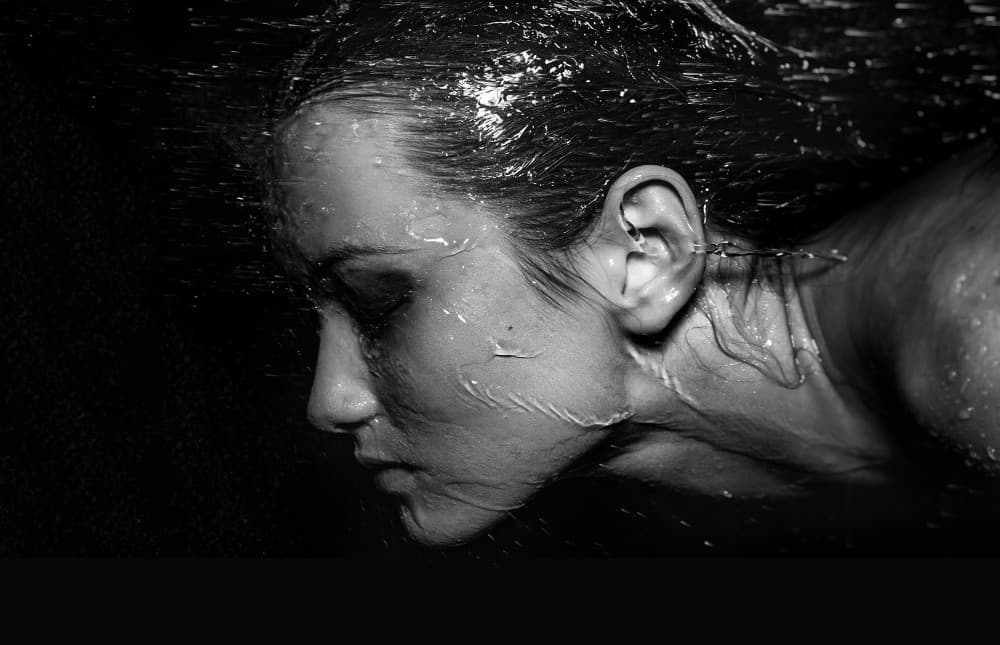 Serene Wet Portrait by Oren Hayman — canvas wall art