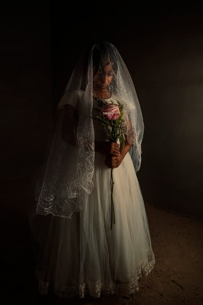 Young Bride With Rose by FATHI ALDARWISH — canvas wall art