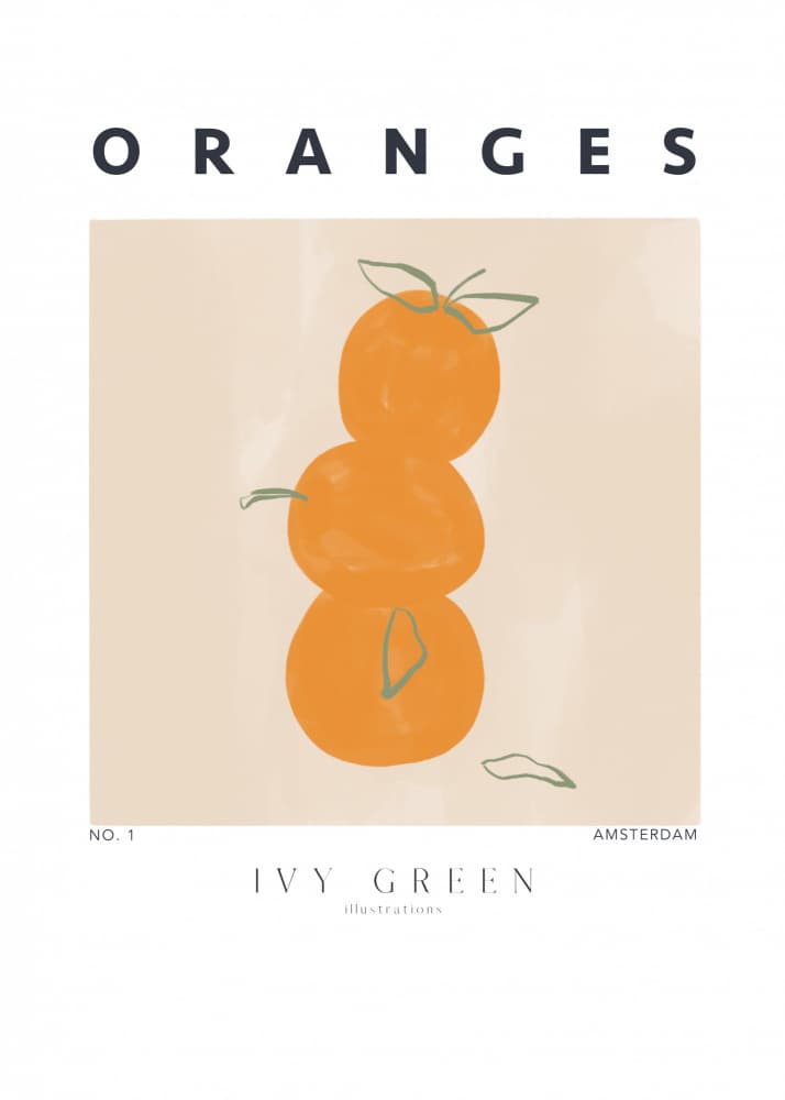 Minimalist Orange Stack by Ivy Green Illustrations — canvas wall art