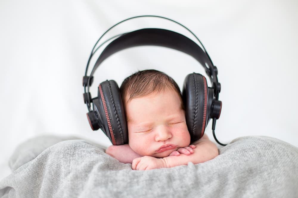 Little DJ Baby by Francisco Jose Perez Vidal — canvas wall art