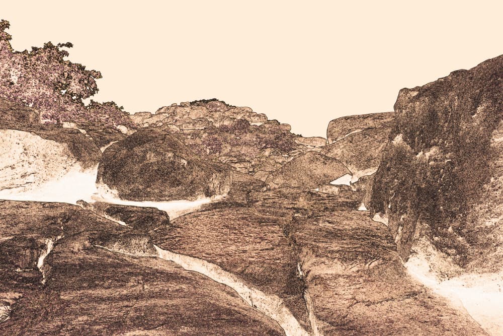 Rugged Rock Landscape by Santhosh ch — canvas wall art
