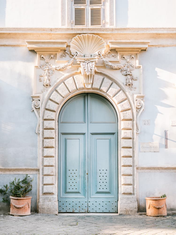 Blue tones of Rome - Italy travel photography by Raisa Zwart — canvas wall art