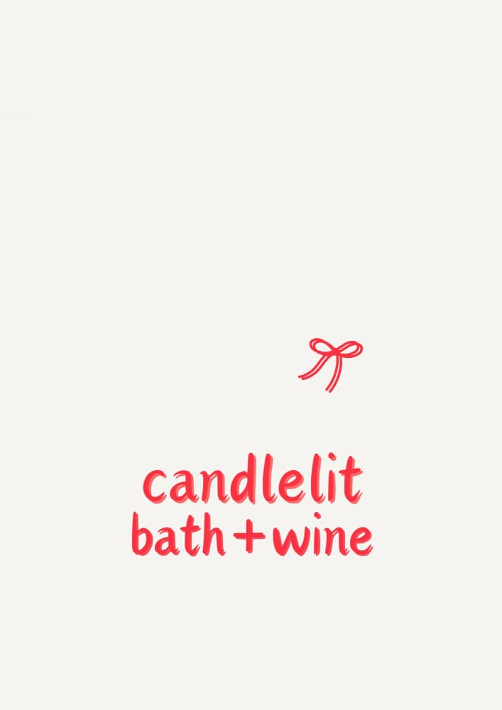 Candlelit Bath Wine by ART of living — canvas wall art