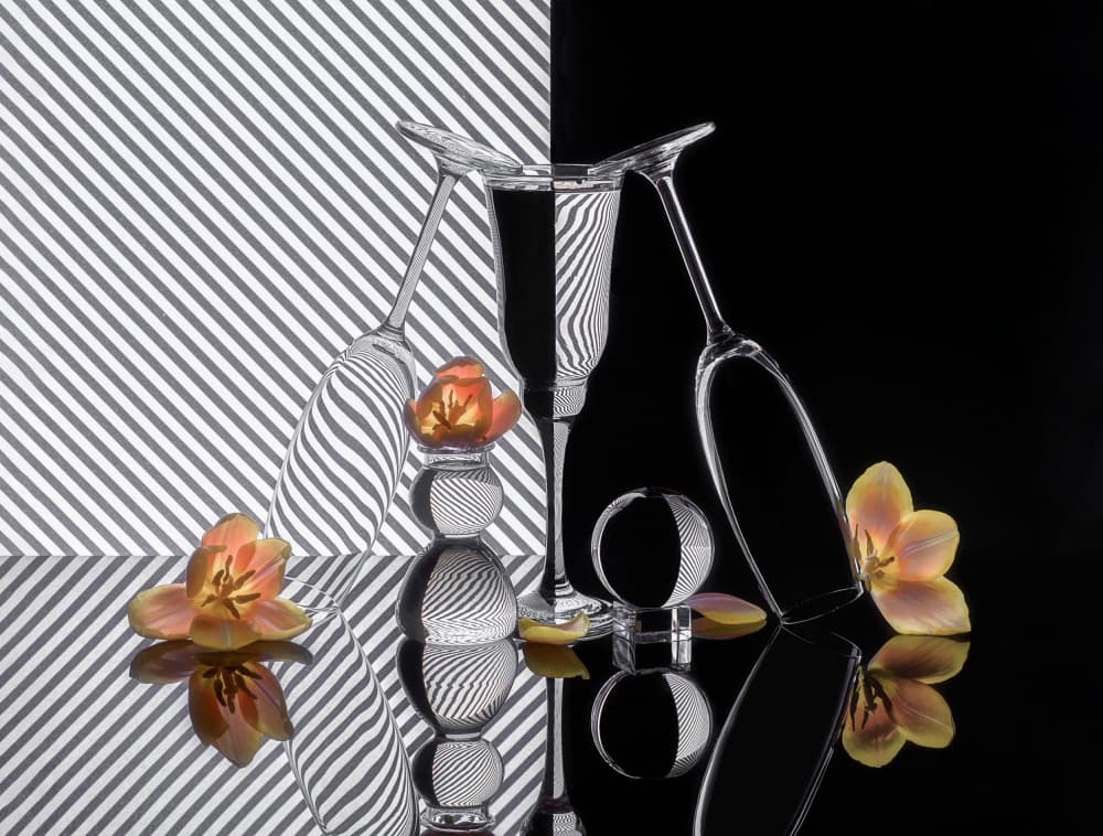 Striped Still Life by Alice Sheng — canvas wall art