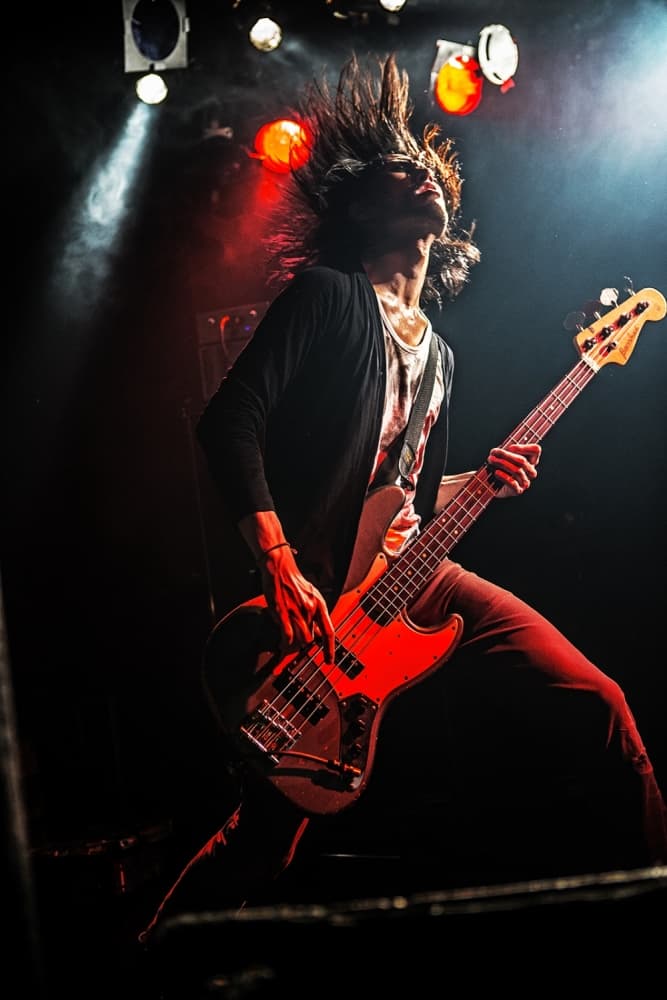 Dynamic Bass Guitarist by Kenji Nakamatsu — canvas wall art