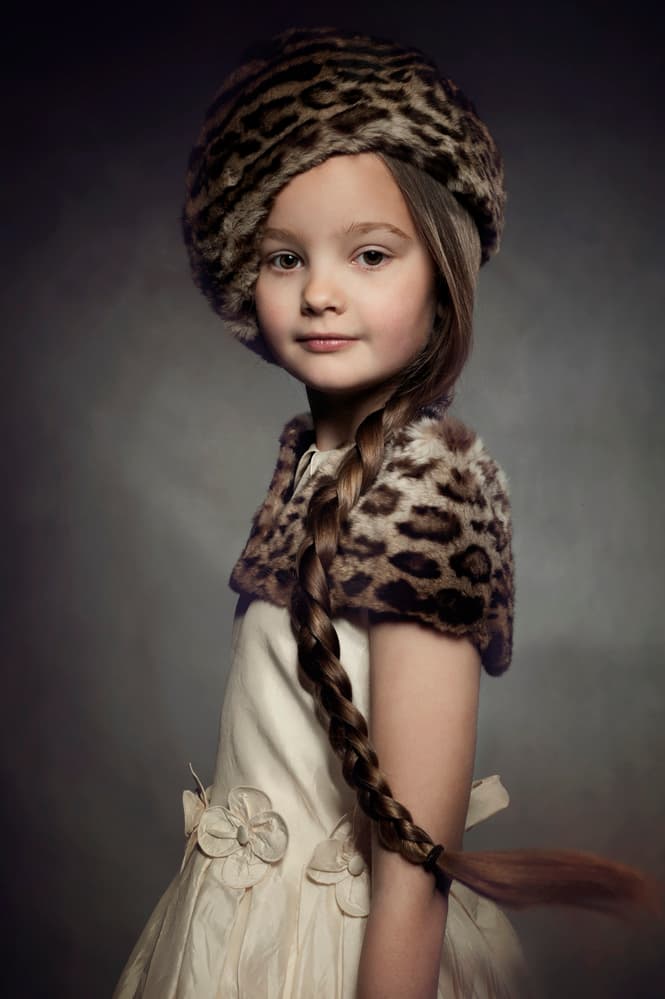Charming Leopard Girl by Monika Vanhercke — canvas wall art