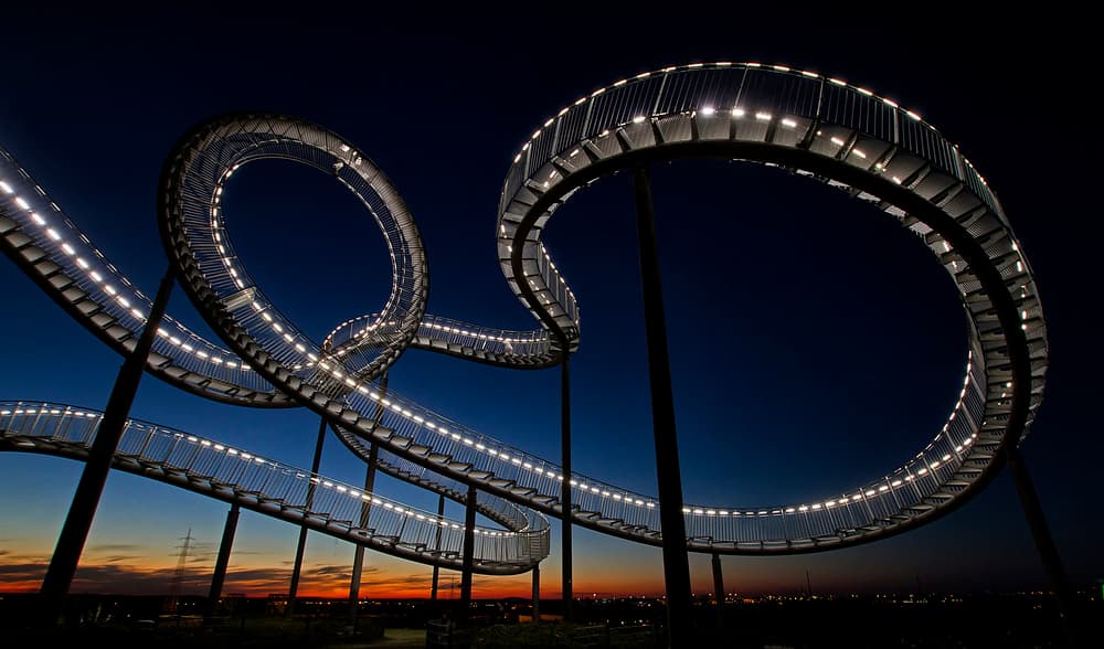 Glowing Loop Structure by Friedhelm Hardekopf — canvas wall art