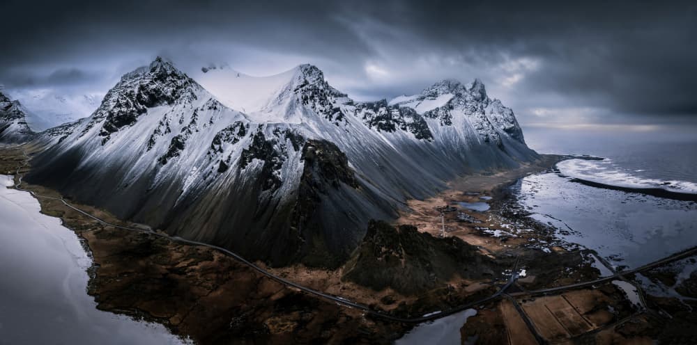 Dramatic Winter Fjord by Wei (David) Dai — canvas wall art