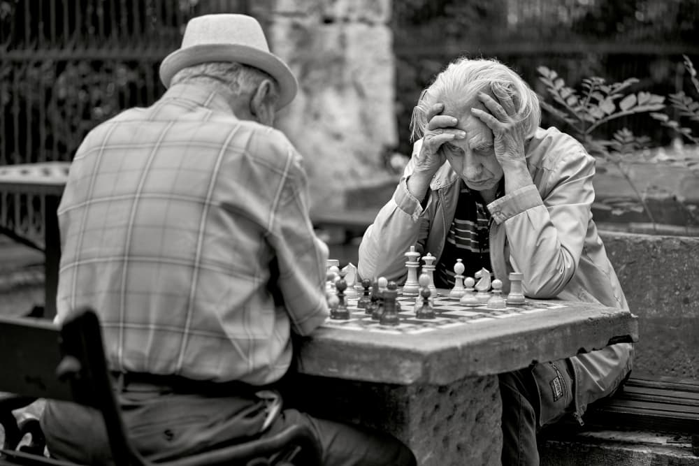 Thoughtful Chess Game by Denis Malciu — canvas wall art