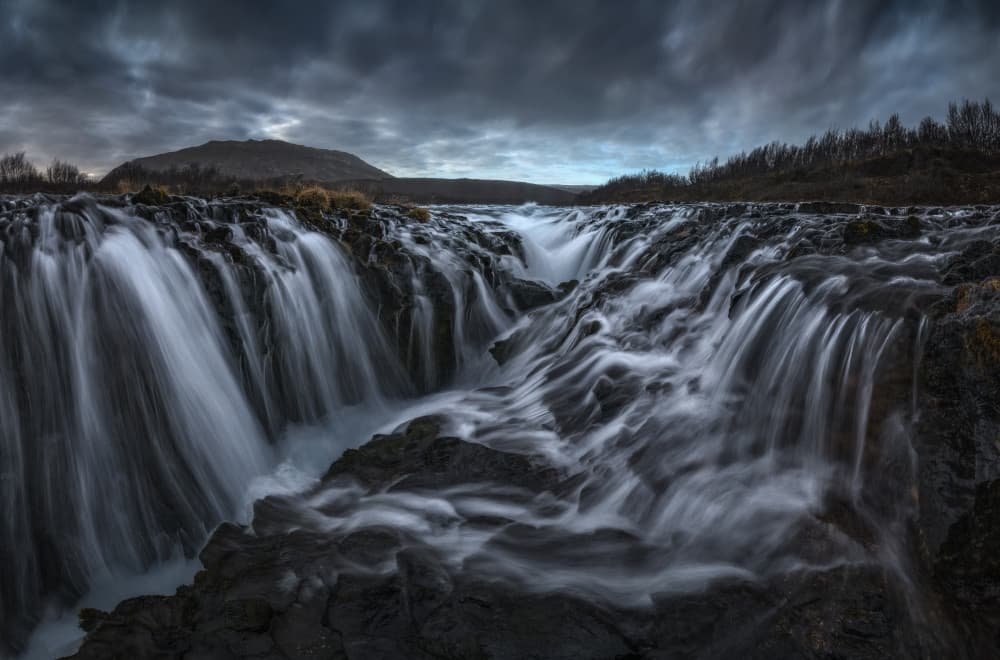 Dramatic Waterfall Flow by Carlos Gonzalez — canvas wall art