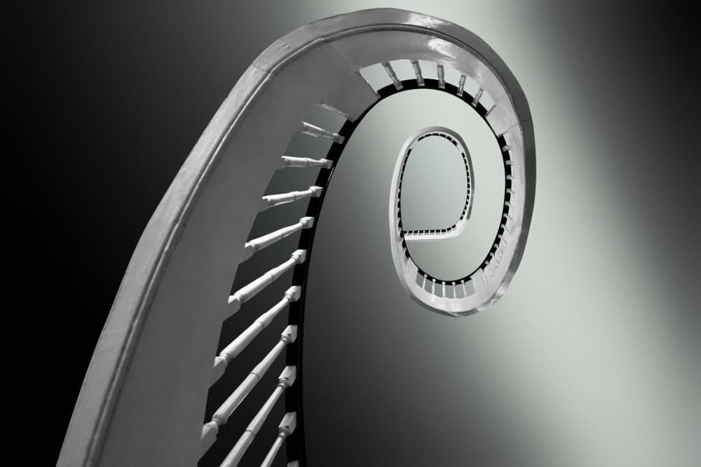 Spiral Staircase Illusion by Jorge Pimenta — canvas wall art